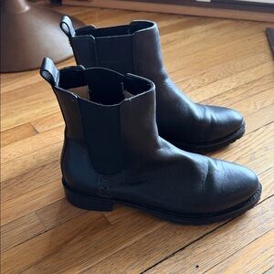 Jack Rogers Black Leather Ankle Boot